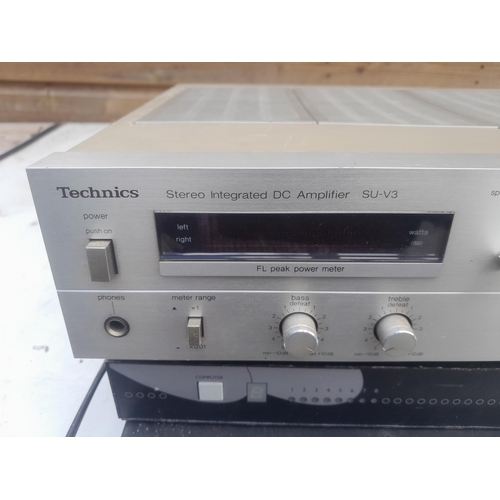 144 - Technics Amplifier & 2 Adderview OSD desktop switch