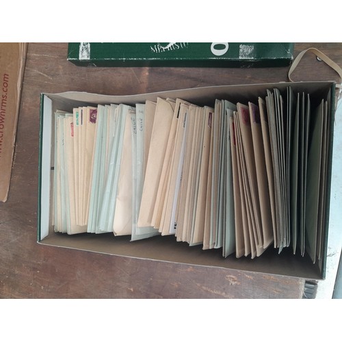 165 - Stamps : shoe box of all world used stamps sorted in envelopes by country mostly earlier - mid 20th ... 