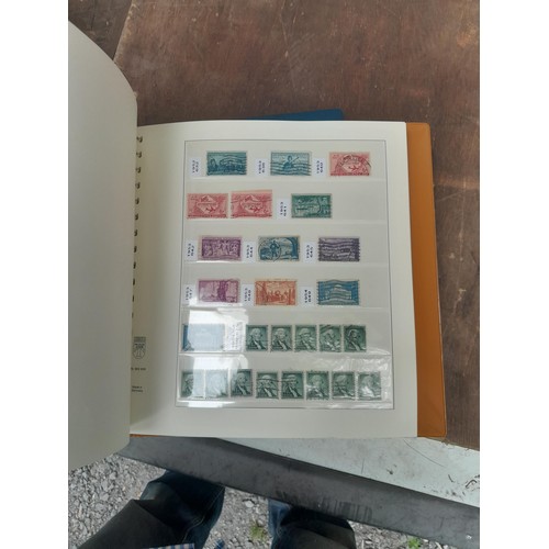 164 - Stamps : USA, 2 x Lindar albums containing 1900 -2000 collection, earlier used and later unmounted &... 