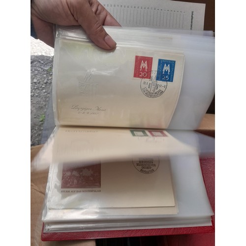 174 - Stamps : East Germany First day covers in 8 binders