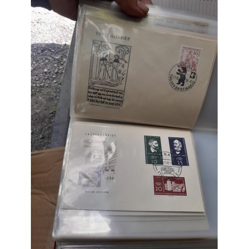 174 - Stamps : East Germany First day covers in 8 binders