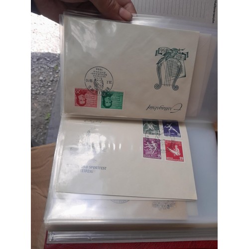 174 - Stamps : East Germany First day covers in 8 binders