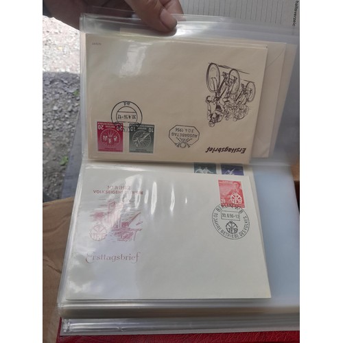 174 - Stamps : East Germany First day covers in 8 binders