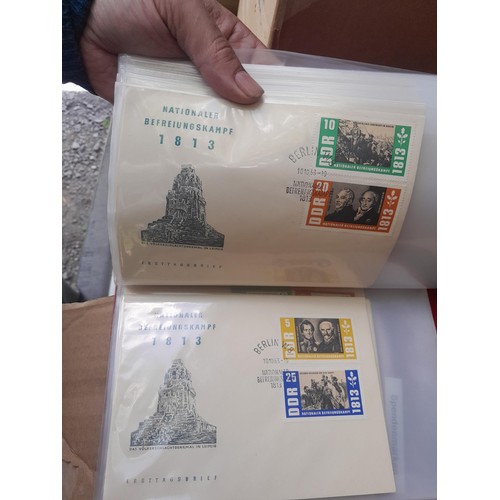 174 - Stamps : East Germany First day covers in 8 binders