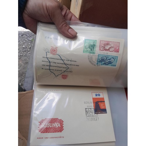 174 - Stamps : East Germany First day covers in 8 binders