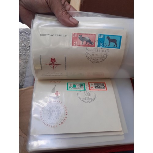 174 - Stamps : East Germany First day covers in 8 binders