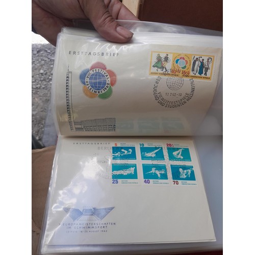 174 - Stamps : East Germany First day covers in 8 binders