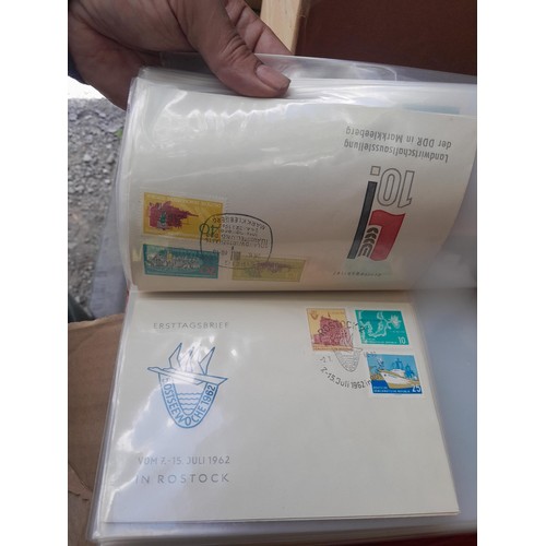 174 - Stamps : East Germany First day covers in 8 binders