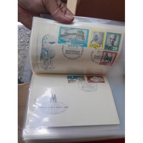 174 - Stamps : East Germany First day covers in 8 binders