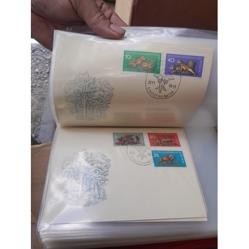 174 - Stamps : East Germany First day covers in 8 binders