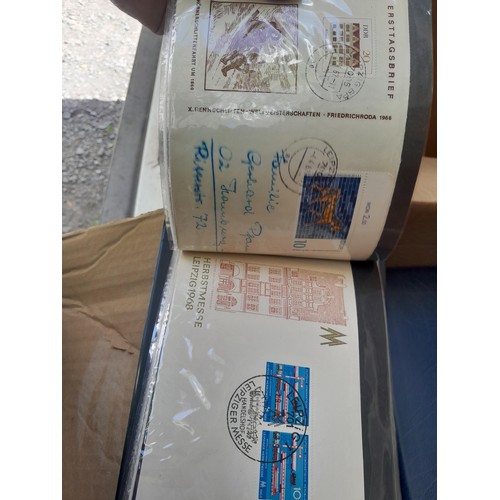 174 - Stamps : East Germany First day covers in 8 binders