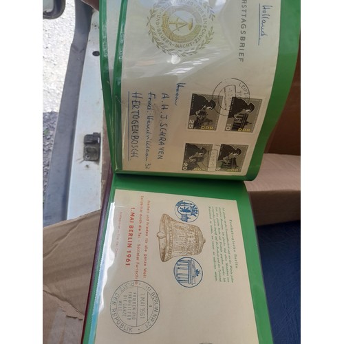 174 - Stamps : East Germany First day covers in 8 binders