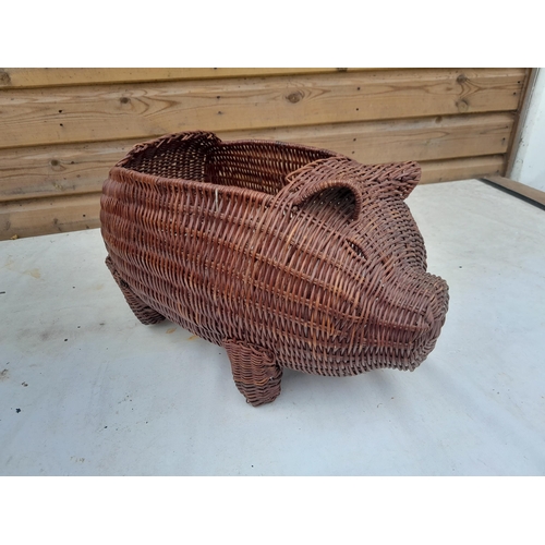 202 - Wicker kitchen pig