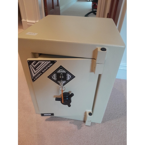 453 - Modern key lock safe by Leigh Safes 37 cms x36 cms x 40 cms