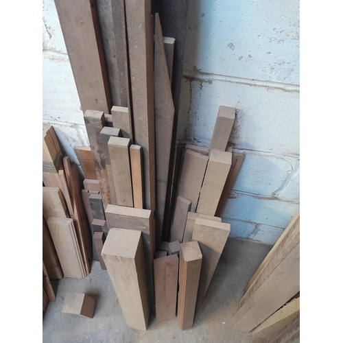 2 - Collection of various woods, shapes and sizes differ : pine tongue and groove, stand, beading  etc.