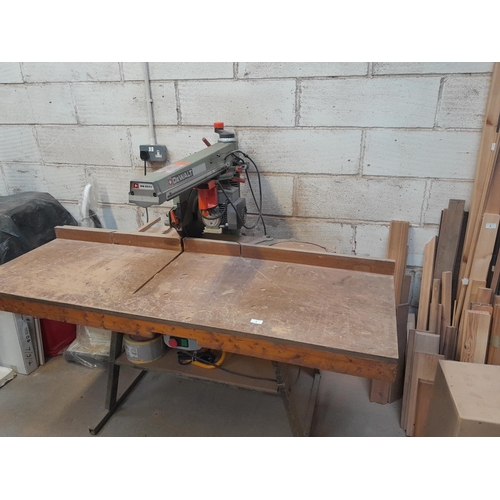 3 - Dewalt 8001 Radial Arm Saw with instructions 95 cms x 130 cms x 180 cms 240V and single phase