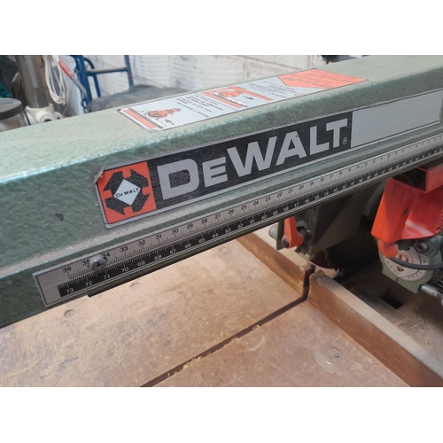 3 - Dewalt 8001 Radial Arm Saw with instructions 95 cms x 130 cms x 180 cms 240V and single phase