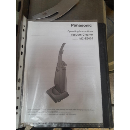 9 - Panasonic 1900 W Super Light weight upright hoover with instructions