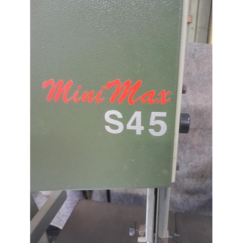 21 - Minimax S45 MK 1 floorstanding band saw with instructions 80 cms x 52 cms x 175 cms high 240V and si... 