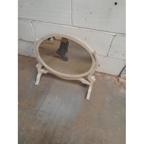 33 - Early 20th century bamboo table and swing mirror