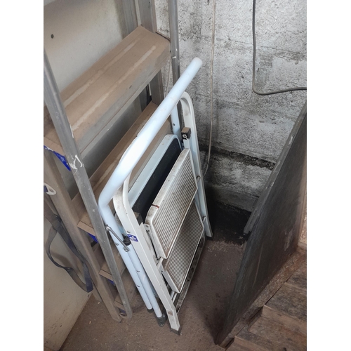 44 - 3 x various sized step ladders