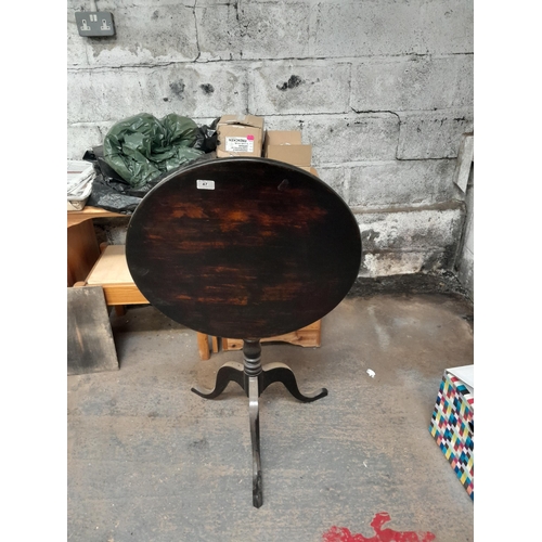 47 - 19th century tilt top wine table