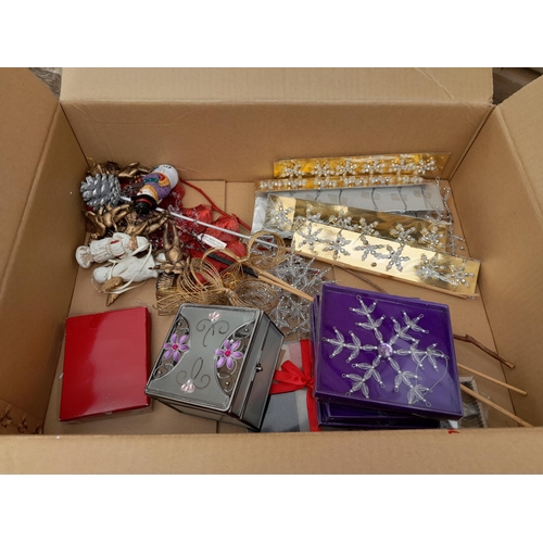 21 - 3 x boxes of various Christmas decorations