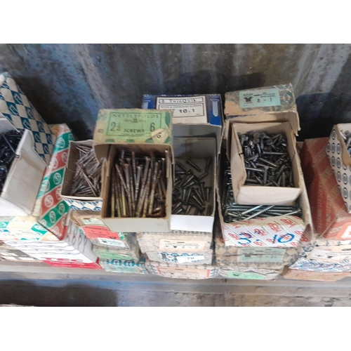 70 - New old stock screws various sizes and condition