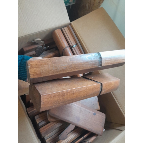 115 - Approx 23 antique wooden moulding planes