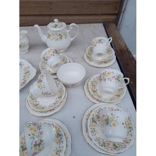 39 - Floral pattern Colclough tea set