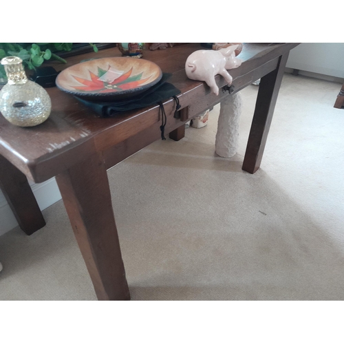 55 - 20th century antique style single drawer extending dining table