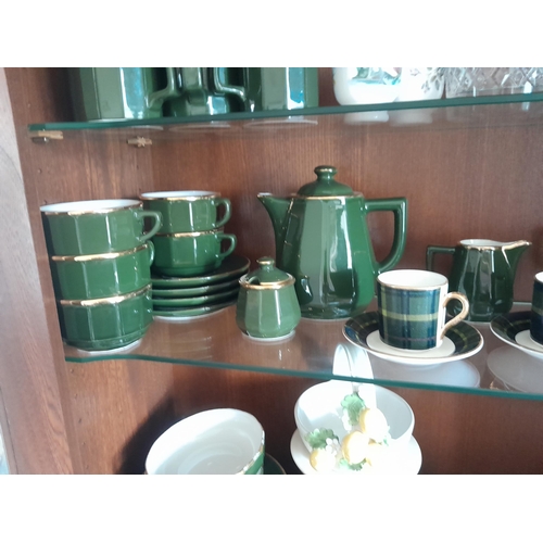 57 - Decorative china and dinnerware, Worcester coddlers etc.