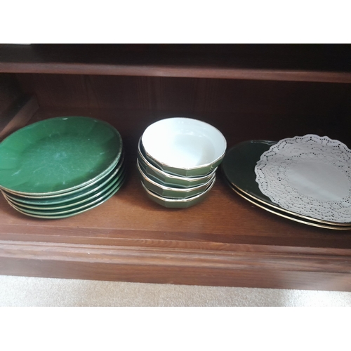 57 - Decorative china and dinnerware, Worcester coddlers etc.