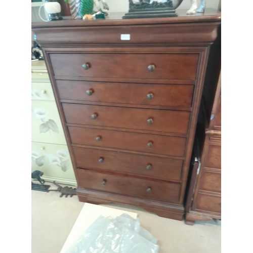 64 - 20th century antique style hardwood chest of drawers