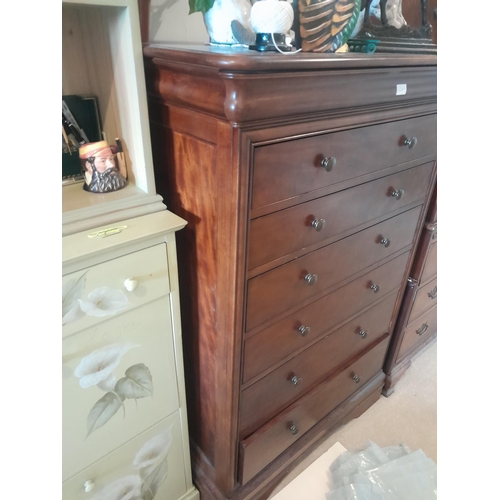 64 - 20th century antique style hardwood chest of drawers