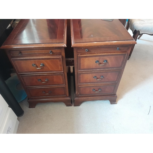 68 - 20th century antique style mahogany bedside chest of drawers