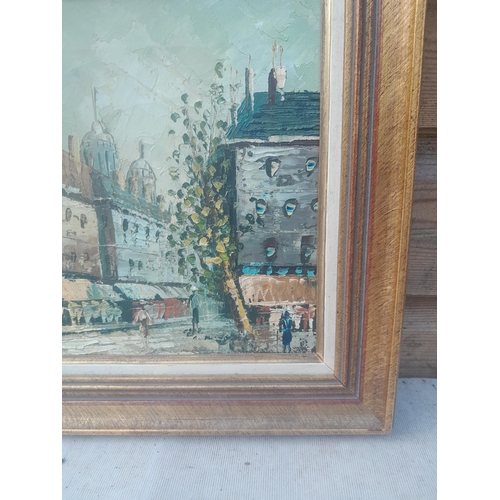 3 - 20th century Continental School oil on canvas Street Scene unsigned 23 cms x 28 cms