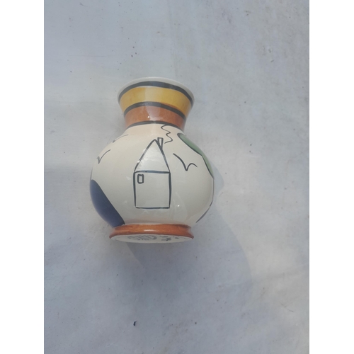 5 - Clarice Cliff inspired Siltone Pottery vase