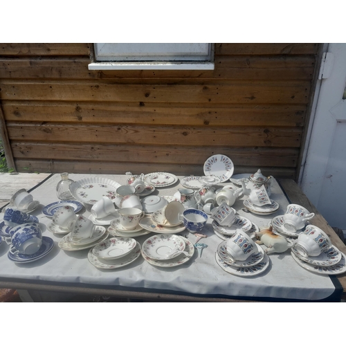 16 - Decorative part tea ware, blue and white etc.