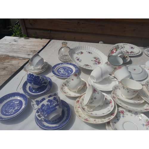 16 - Decorative part tea ware, blue and white etc.