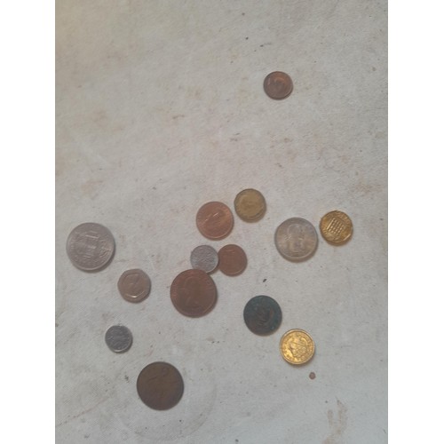 26 - Coins and costume jewellery, collectable reverse head 50 p and Crowns