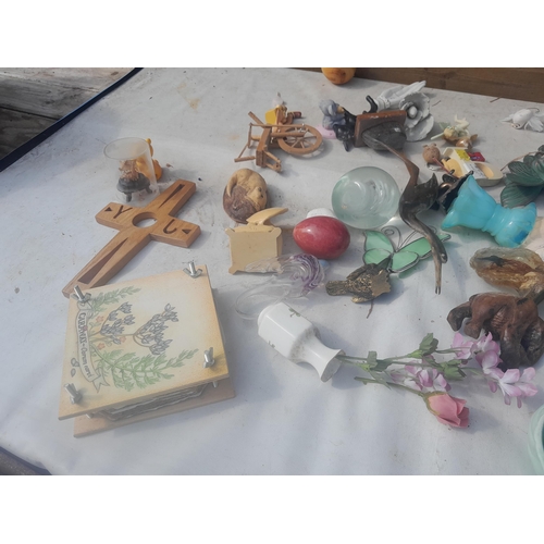 27 - Decorative glass and china and resin ornaments, paperweights etc.