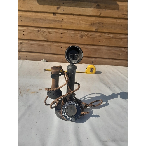 38 - Vintage candlestick telephone for spares