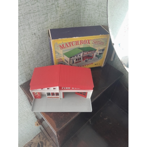 11 - Vintage Matchbox Fire Station in box of issue