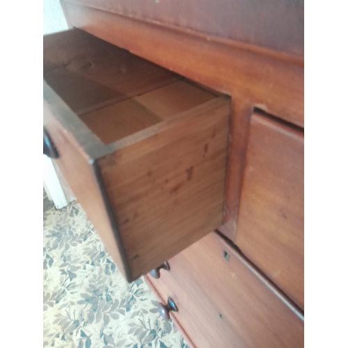 14 - Victorian mahogany chest of five drawers 98 cms x 45 cms x 115 cms