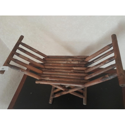 46 - Edwardian bamboo stand / stool