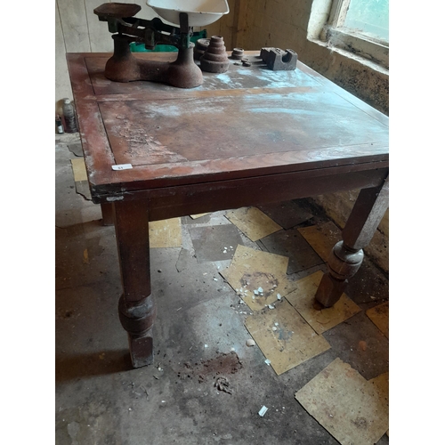 51 - Vintage oak extending dining table