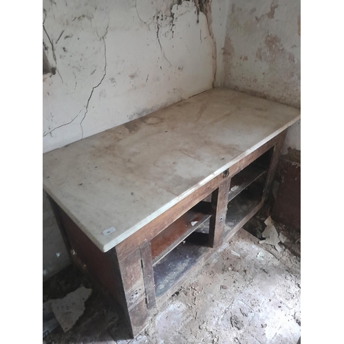 56 - Marble top sideboard  (sideboard as found )138 cms x 64 cms and one other from a wash stand