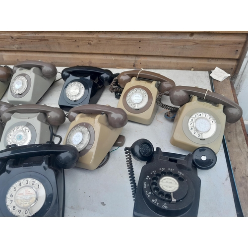 66 - Various vintage plastic telephone and  spares