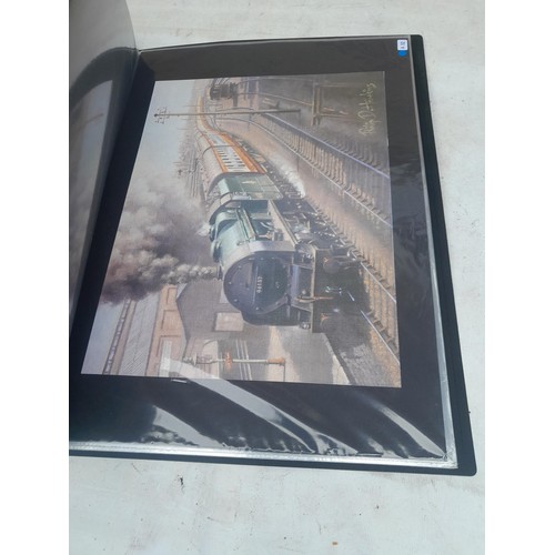 70 - Collection of approx 250 coloured railway prints in various formats by the major artists nicely moun... 